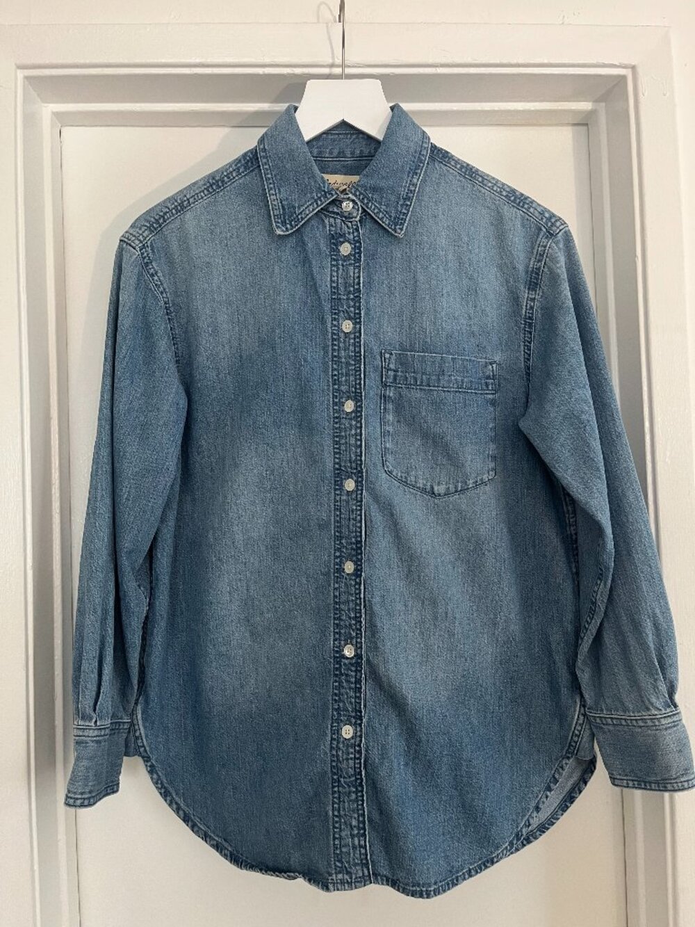 Madewell Classic Denim Button Up Shirt Blue - Women's XXS